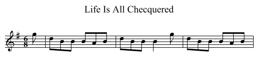 Life Is All Checquered - staff notation