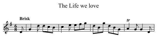 Life we love, The - staff notation