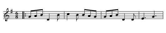 Liggeram cosh - staff notation
