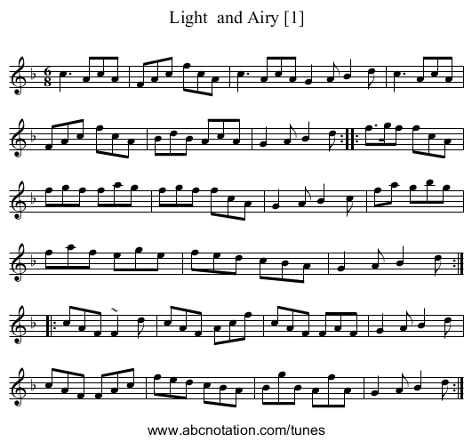 Light  and Airy [1] - staff notation
