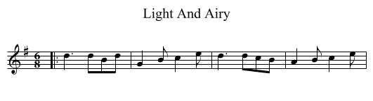 Light And Airy - staff notation