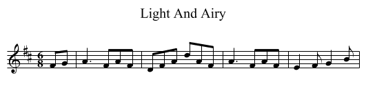 Light And Airy - staff notation