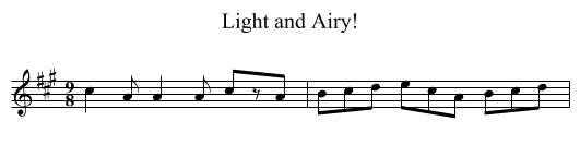 Light and Airy! - staff notation