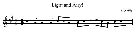 Light and Airy! - staff notation