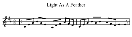 Light As A Feather - staff notation