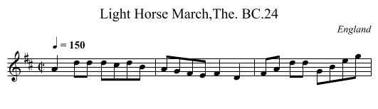 Light Horse March,The. BC.24 - staff notation