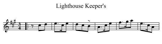 Lighthouse Keeper's - staff notation
