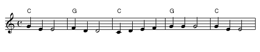 Lightly row - staff notation