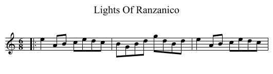 Lights Of Ranzanico - staff notation