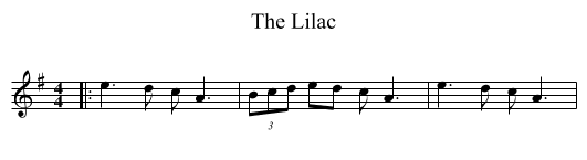 Lilac, The  - staff notation