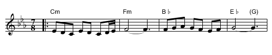 Liljano mome - staff notation