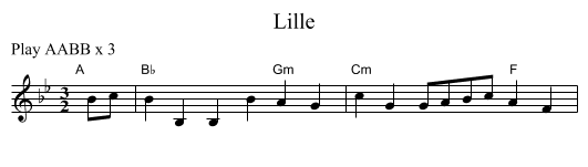 Lille - staff notation