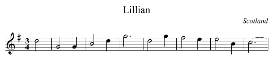 Lillian - staff notation