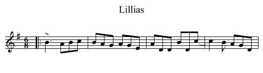 Lillias - staff notation