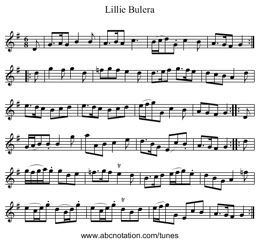 Lillie Bulera - staff notation