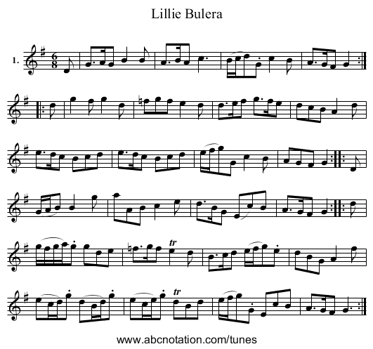 Lillie Bulera - staff notation