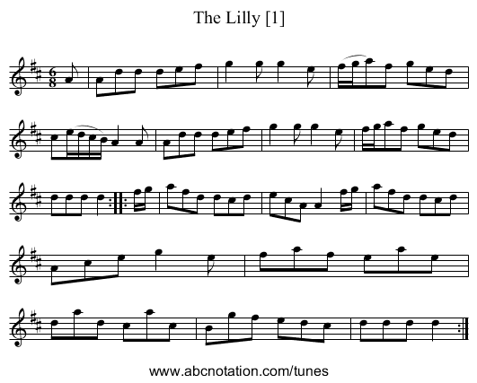 Lilly [1], The - staff notation