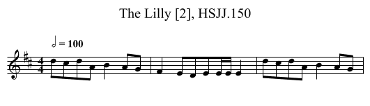 Lilly [2], HSJJ.150, The - staff notation
