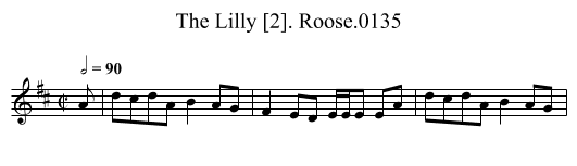 Lilly [2]. Roose.0135, The - staff notation