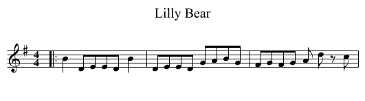Lilly Bear - staff notation