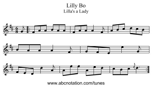 Lilly Bo - staff notation