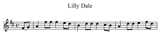 Lilly Dale - staff notation