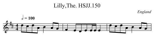 Lilly,The. HSJJ.150 - staff notation