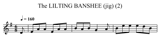 LILTING BANSHEE (jig) (2), The - staff notation