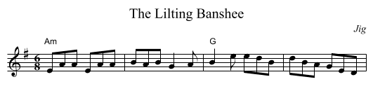 Lilting Banshee, The - staff notation