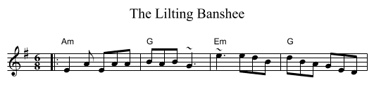 Lilting Banshee, The  - staff notation