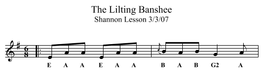 Lilting Banshee, The - staff notation