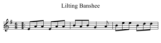 Lilting Banshee - staff notation