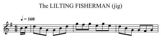 LILTING FISHERMAN (jig), The - staff notation