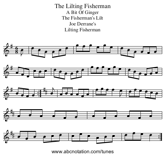 Lilting Fisherman, The - staff notation
