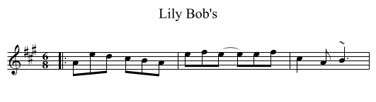 Lily Bob's - staff notation