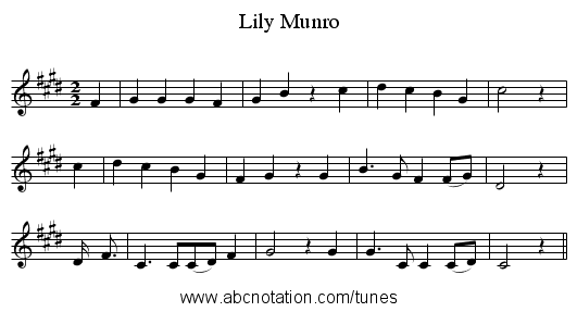 Lily Munro - staff notation