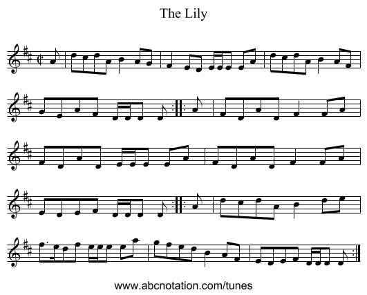 Lily, The - staff notation