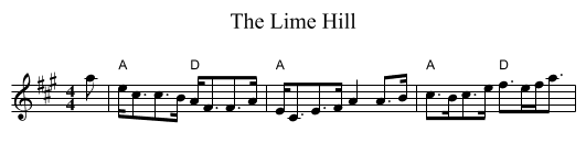 Lime Hill, The - staff notation