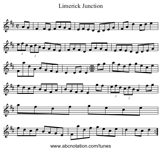 Limerick Junction - staff notation
