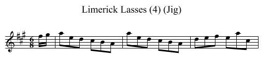 Limerick Lasses (4) (Jig) - staff notation