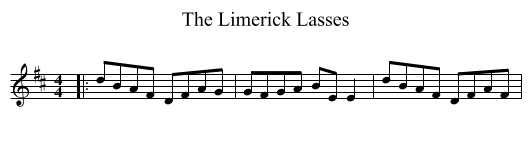 Limerick Lasses, The  - staff notation