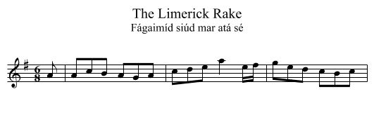 Limerick Rake, The - staff notation