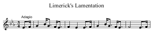 Limerick's Lamentation - staff notation