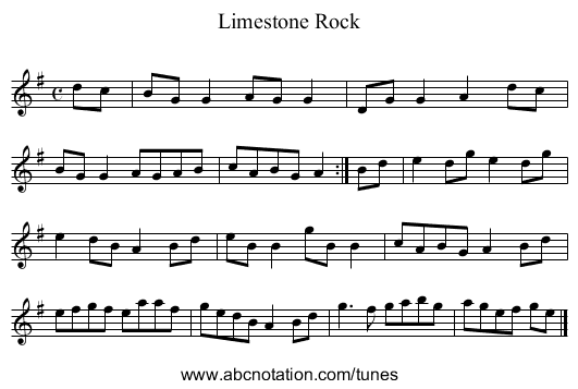 Limestone Rock - staff notation