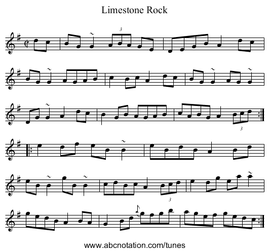 Limestone Rock - staff notation