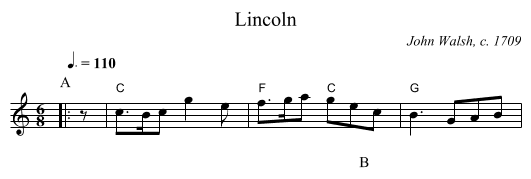 Lincoln - staff notation