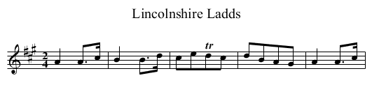 Lincolnshire Ladds - staff notation
