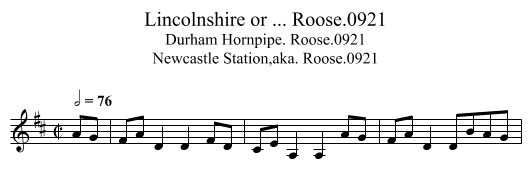 Lincolnshire or ... Roose.0921 - staff notation