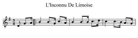 L'Inconnu De Limoise - staff notation
