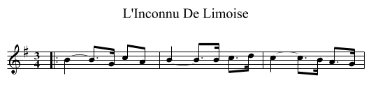 L'Inconnu De Limoise - staff notation